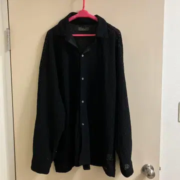 새상품급 CLEL 블랙 레이스 긴팔 셔츠 M 사이즈