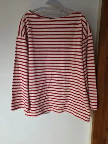 ROYAL MER 빨간색과 화이트 스트라이프 BIG 셔츠