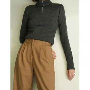 clane ZIP TURTLE KNIT TOPS