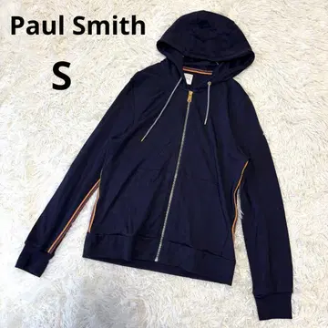 폴스미스 지퍼 후드티 S 네이비 멀티라인