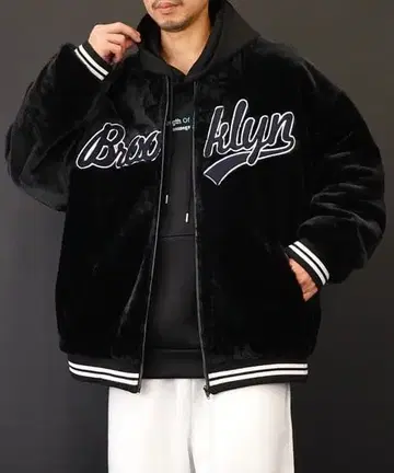 BEAUMERE 보아 자수 장식 긴팔 바시티 자켓 Brooklyn