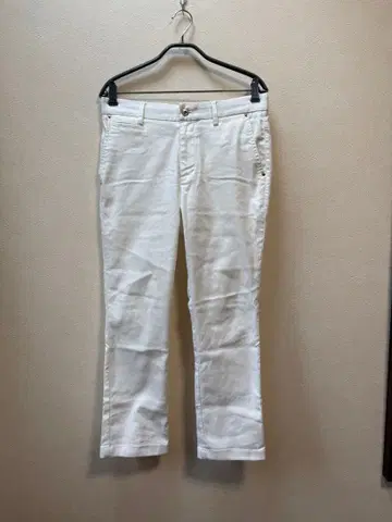 GALLAWAY DSDP 화이트 슬림핏 스트레치 팬츠