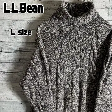 엘엘빈 케이블 짜임 터틀넥 울 니트 멜란지 남성용 L