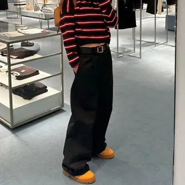 옥순 ok.soon x dickies 콜라보 치노 [와이드] 블랙 s