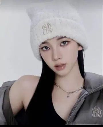 한국 MLB korea 고양이 귀 니트 모자 카리나
