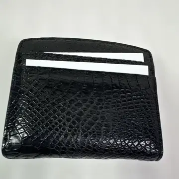 블랙 크로커다일 접이식 지갑