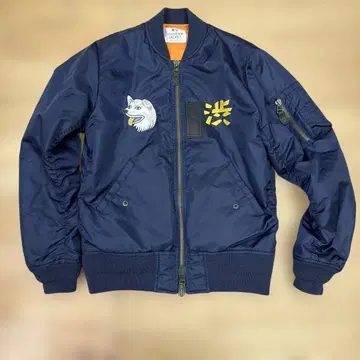 VANQUISH MA-1 네이비 사이즈 M 시부야 하치코 뱅퀴시