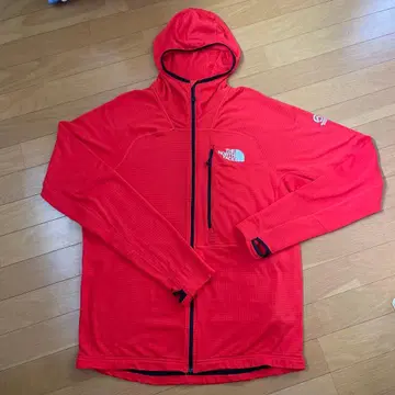 The North Face 후드 부착 레드 자켓
