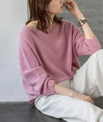 NOBLE 파인 울 에포레스트 니트 핑크 F 사이즈