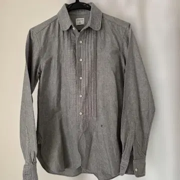 ROTTWEILER L/S 앞 플리츠 OX 셔츠 그레이 S