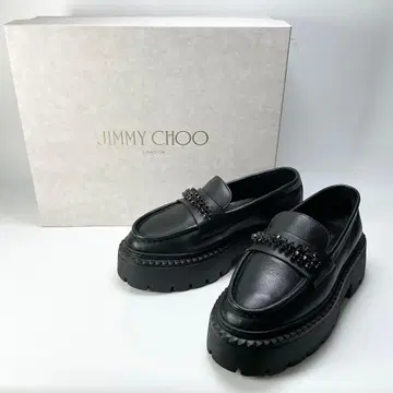 지미추 브라이어 로퍼 플랫 통굽 로퍼