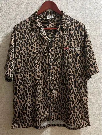 VISION STREET WEAR 레오파드 무늬 반팔 셔츠 L