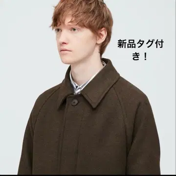 UNIQLO 싱글 브레스티드 코트 브라운