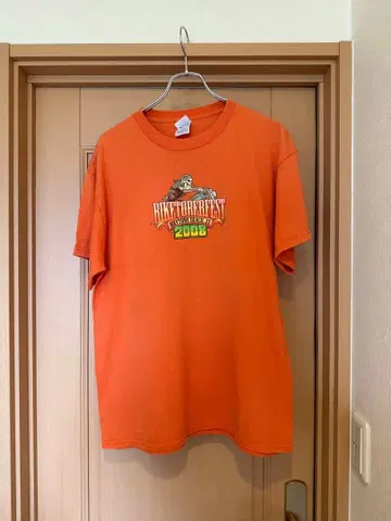 BIKERFEST 2008 오렌지 T셔츠 L 사이즈