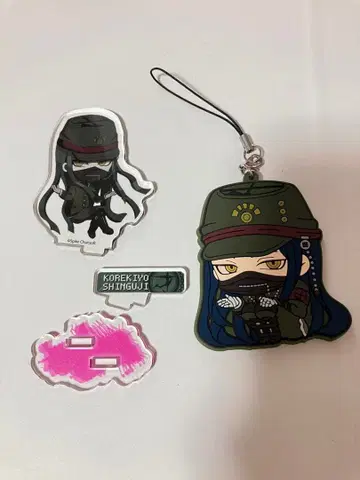 단간론파 신구지 요리 아크릴 스탠드 러버 스트랩