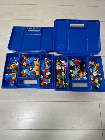 LaQ 파란색 플라스틱 블록 세트