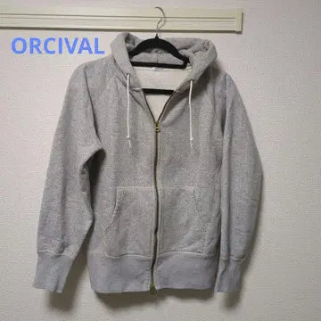ORCIVAL 그레이 풀 집업 후드티