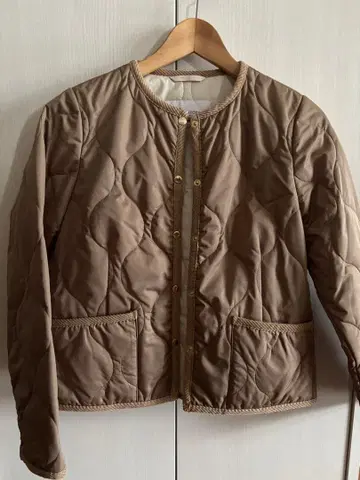 매킨토시 필로소피 베이지 퀼팅 재킷