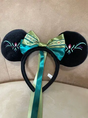 디즈니씨 안나 귀 머리띠 (자수 포함)