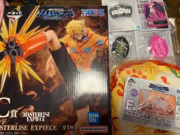 제일복권 원피스 상디 피규어 피자 케이스 포함 담요 총 6개 세트