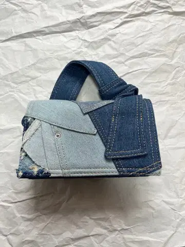 zara 데님 패치워크 숄더백