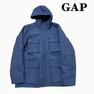 GAP 후드 부착 그레이 울 자켓