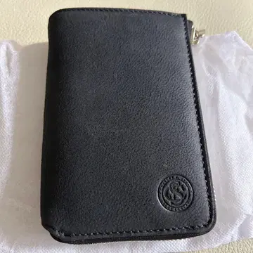 배기포트 L자형 하프 지갑 블랙