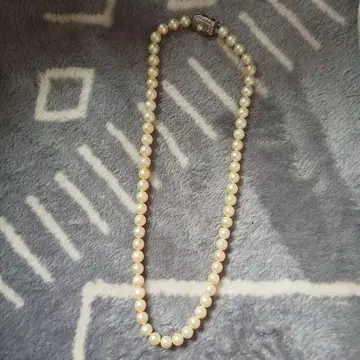 펄 목걸이 실버 클로징