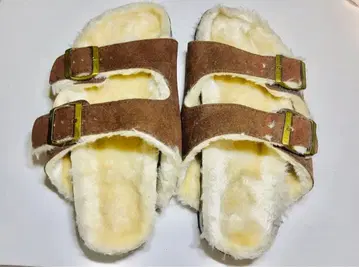 브라운 스웨이드 슬리퍼 샌들 M 사이즈