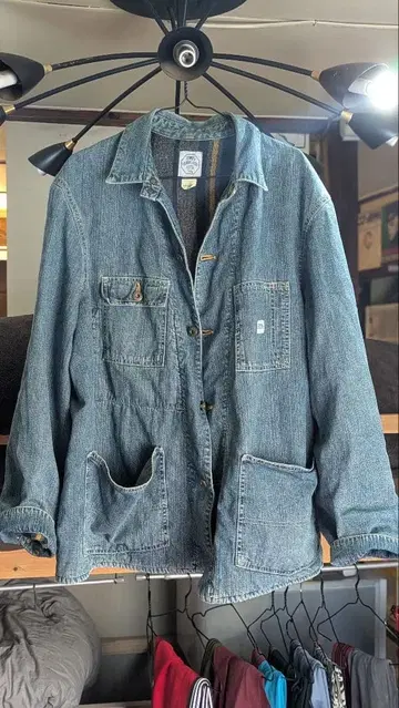 90S EDWIN 데님 커버올 담요 사이즈 M