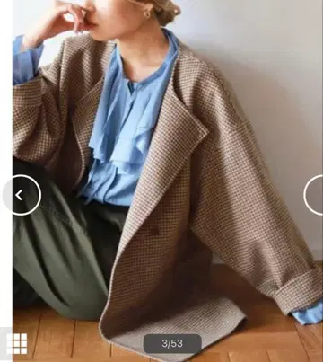 SLOBE IENA 해밀턴 더블 페이스 울 숏 코쿤 코트