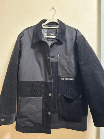 HUF 블랙 코듀로이 자켓 L