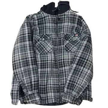 Dickies 디키즈 후드 부착 체크 무늬 집업 자켓