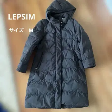 LEPSIM 후드 부착 롱 자켓 블랙 M