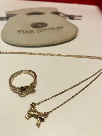 STAR JEWELRY SV925 목걸이 반지 세트 스타 주얼리