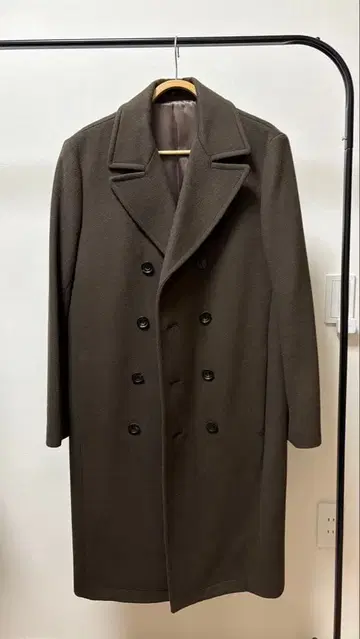 ato 아토 다크 브라운 더블 체스터 코트 44 사이즈