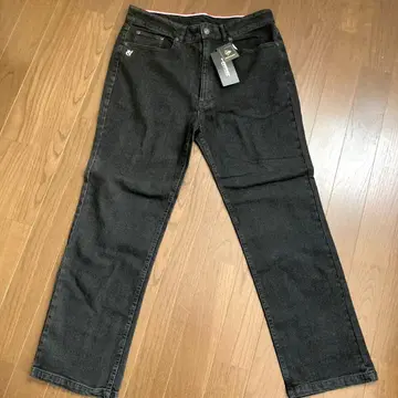 택 포함 새상품 DUNLOP 던롭 리파인드 데님 이지 팬츠 블랙