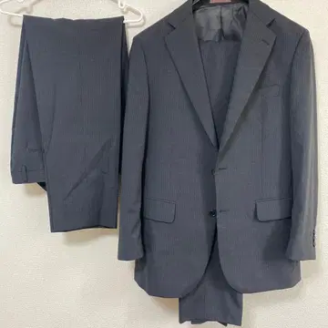 남성용 수트 상하의 세트 그레이 스트라이프 비즈니스 정장 팬츠 2장