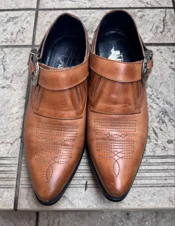 브라운 가죽 신발 웨스턴 슈즈 TEXAS 25cm 가죽 신발