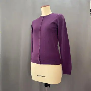 존스메들리 긴팔 가디건 울 퍼플 스웨터 니트 S