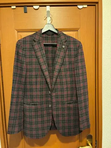 L'8 체크 무늬 테일러드 자켓 48 사이즈