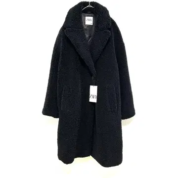 새상품 ZARA 보아 코트 테디베어 코트 블랙