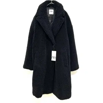 새상품 ZARA 보아 코트 테디베어 코트 블랙