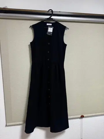 BEAUTY&YOUTH 블랙 슬리브리스 롱 원피스