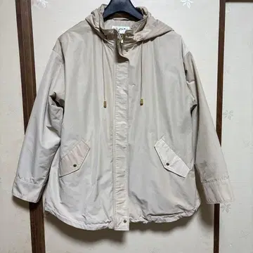 데셍 2 베이지 후드 부착 캐주얼 자켓