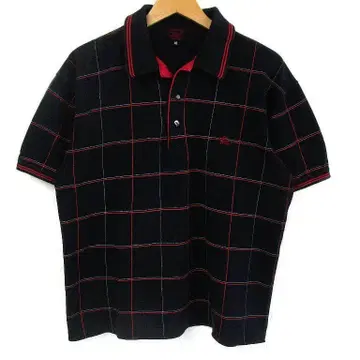 R.J.B 아르제이비 체크 피케 셔츠 40 블랙