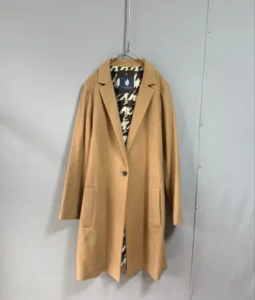 프랑스 미셸 보드윈 캐시미어 혼방 미들 코트 베이지