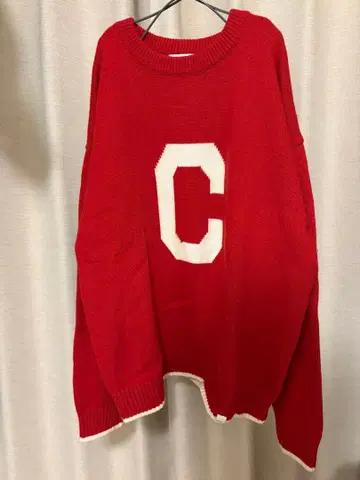 커버낫 C 로고 크루넥 니트
