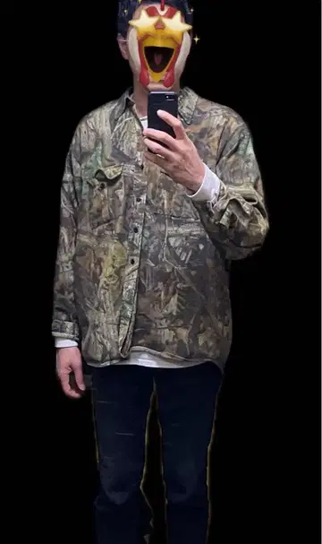 [ XL ] 리얼트리 카모플라쥬 셔츠 카모플라쥬 긴팔 셔츠 빅 실루엣