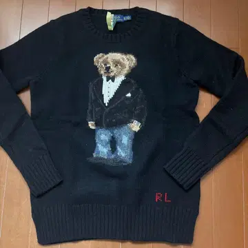 랄프 로렌 폴로베어 캐시미어 혼방 니트 블랙